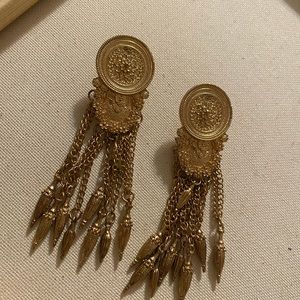 Gold Dangling Earrings